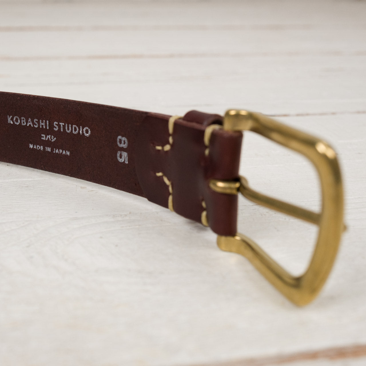 Hand Stitched Kihon Tochigi Belt Brown