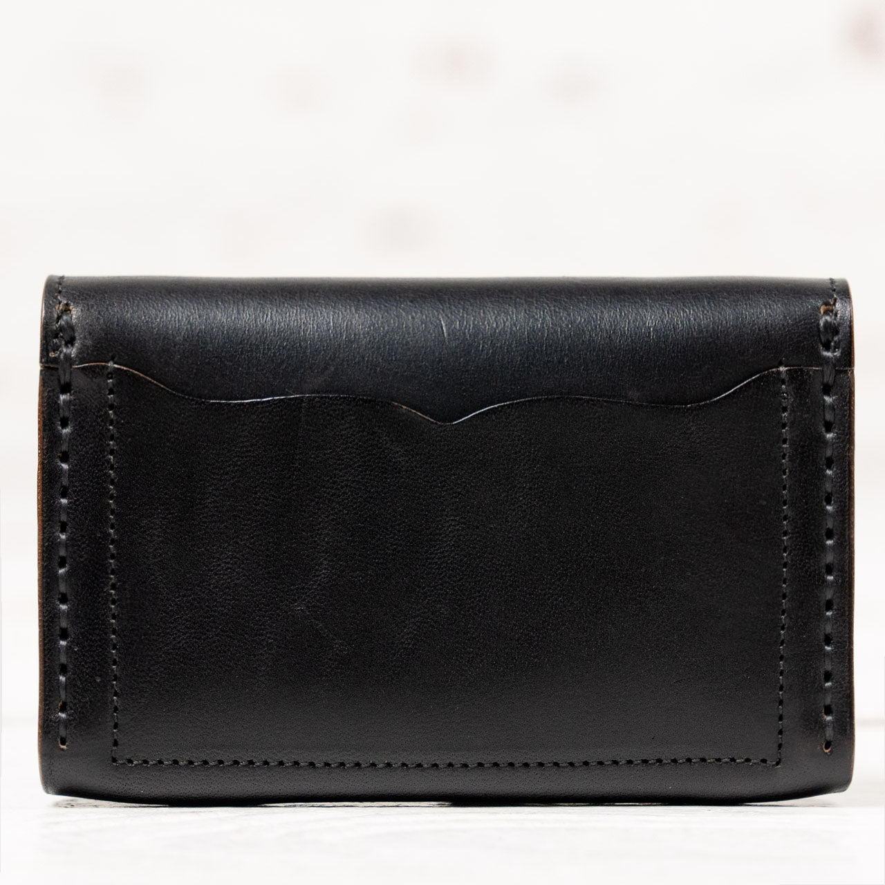 Card Case Double Horsebutt Leather Schwarz