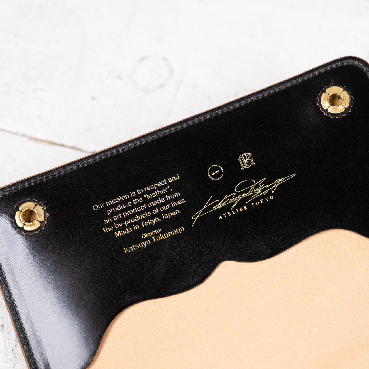 Middle Truckers Wallet Cordovan Leather Schwarz