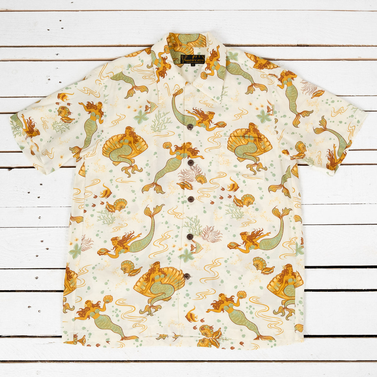 Mermaids Hawaii Shirt Brown