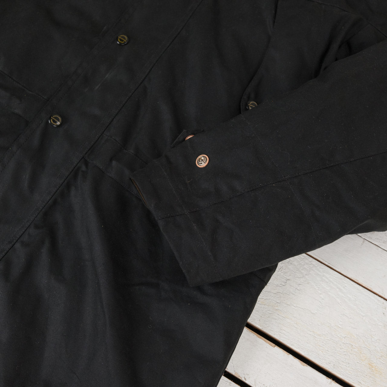Long Mountain Jacket Black Waxed