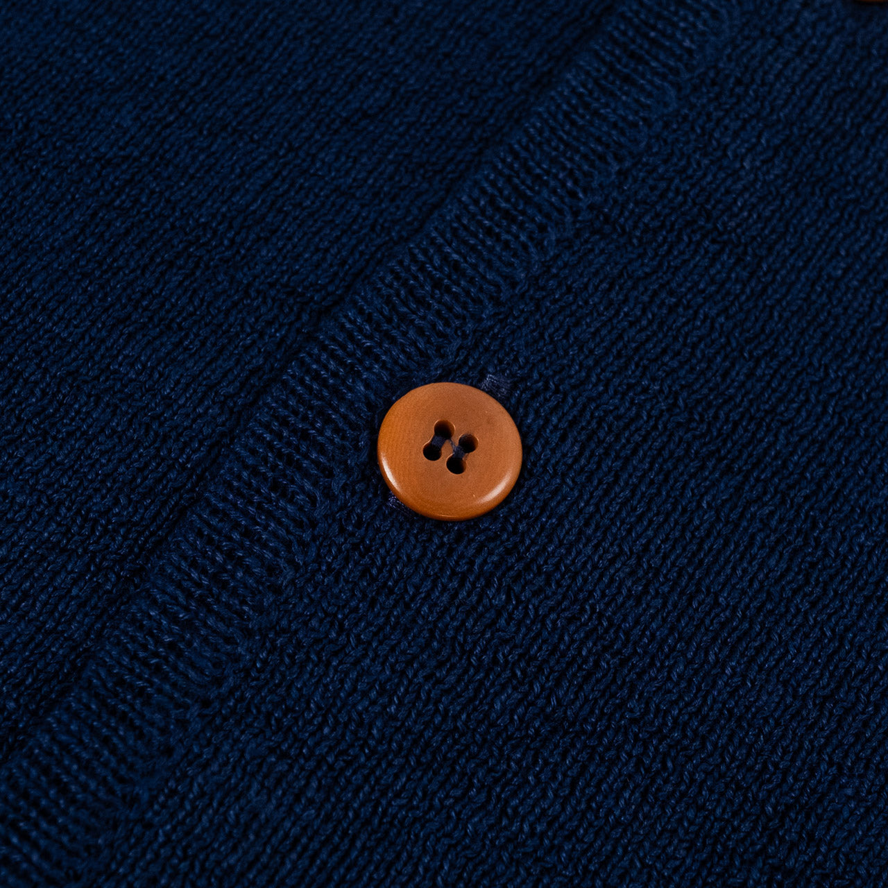 Buttons Vest Linen Indigo