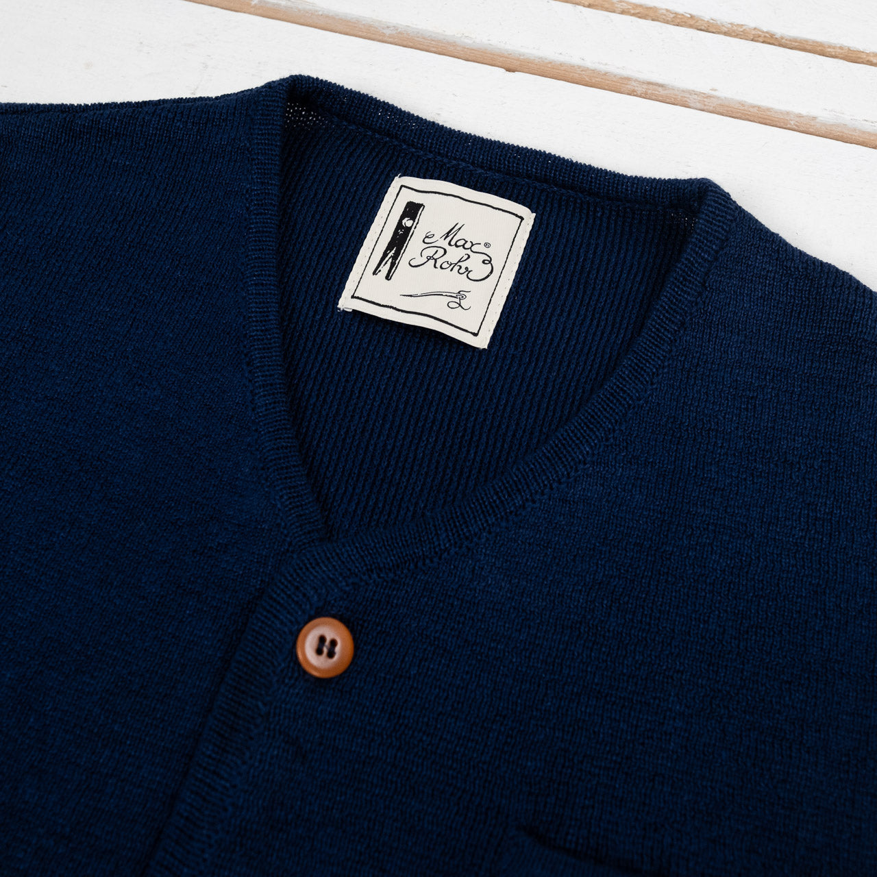 Buttons Vest Linen Indigo
