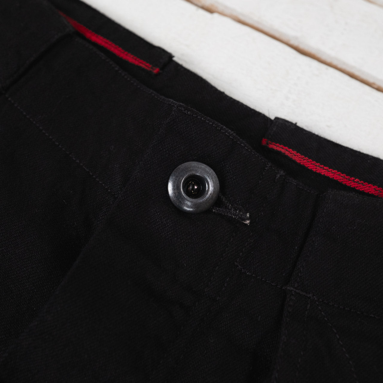 Denim Deck Shorts Cotton Hemp Lightweight Denim Black