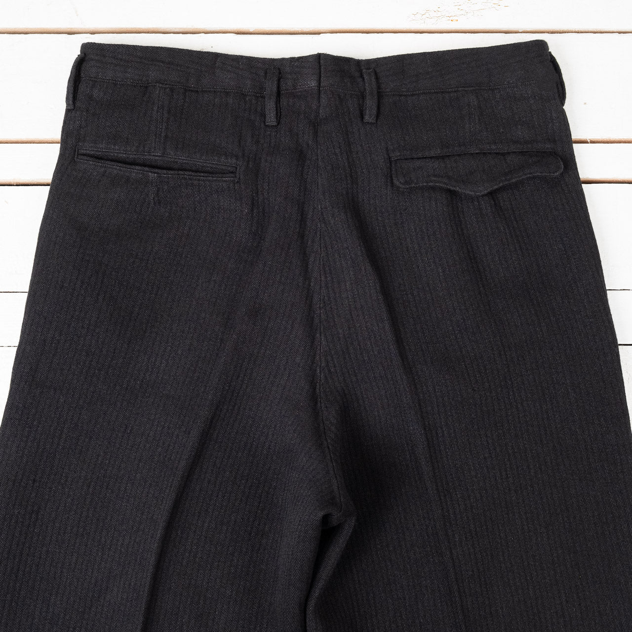 Loft Trousers Linen Wool Black
