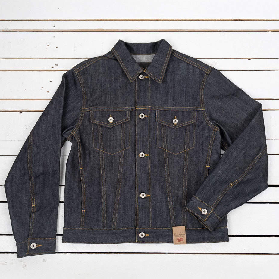 Naked & Famous Denim Jacket Left Hand Twill Selvedge, Flat Lay
