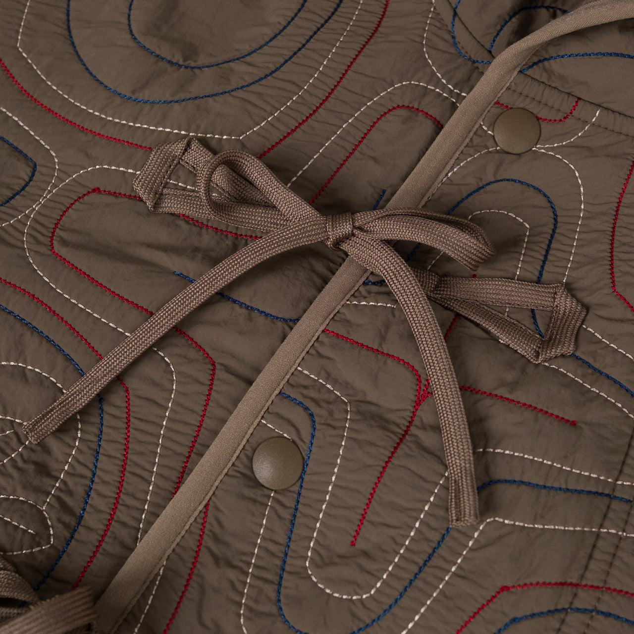 Ainu Quilted Hood Jacket Beige