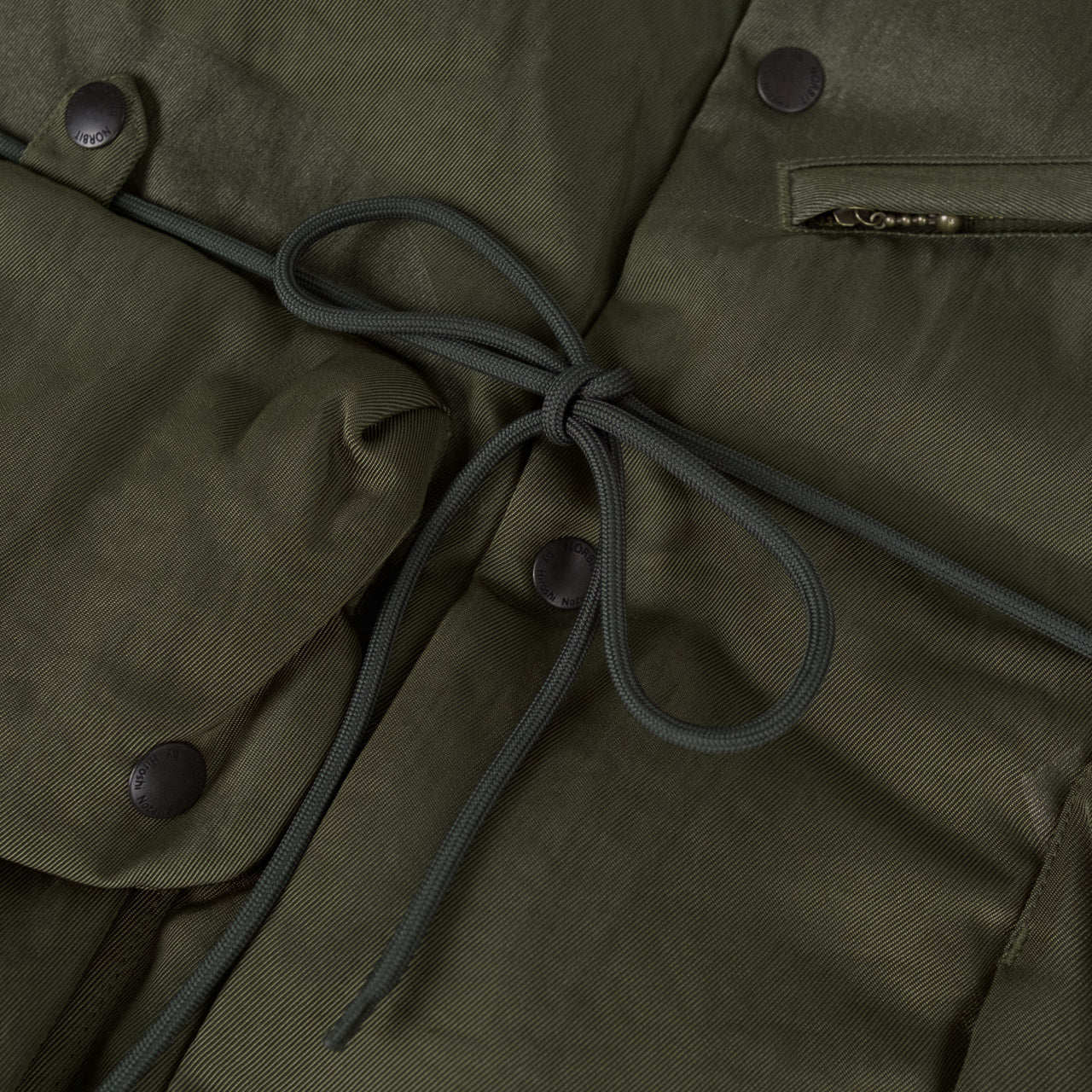 2Way Collar Down Vest Oliv