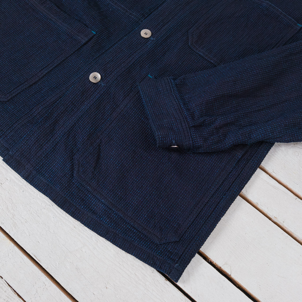 12 oz. Cube Sashiko Denim Chore Jacket