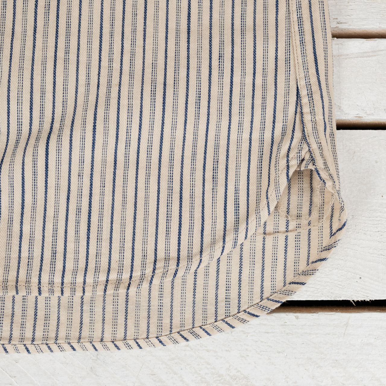 Shawl Collar Shirt Indigo Stripe