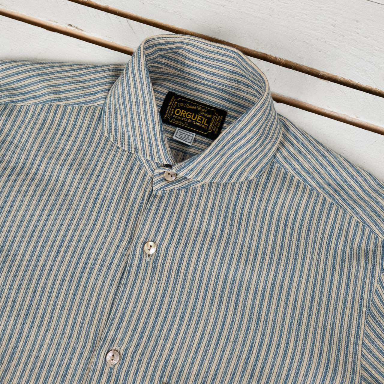 Windsor Collar Shirt Indigo Stripe