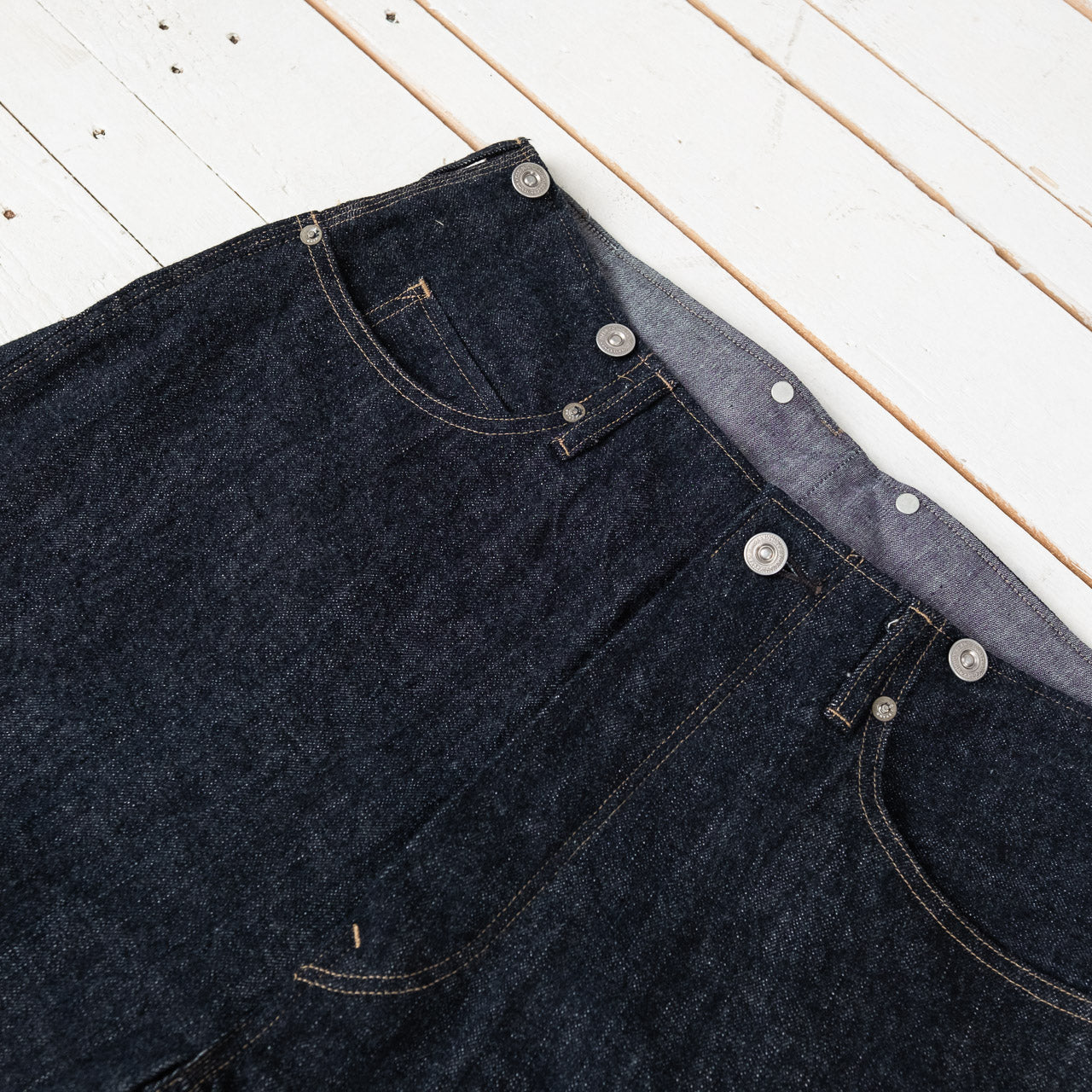 Beltless Waist Jean Trouser "990" Indigo