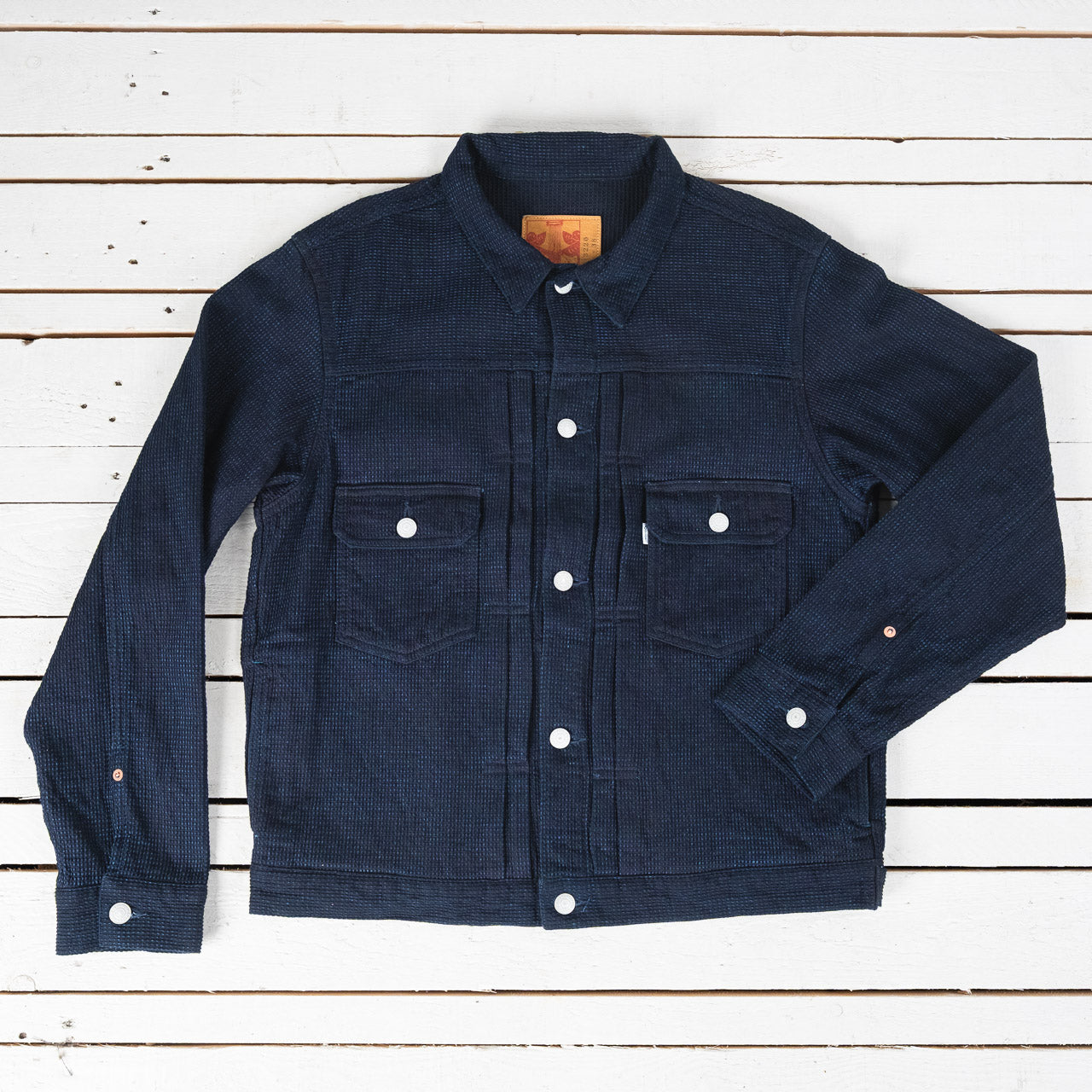 12 oz. Cube Sashiko Denim Jacket Type II