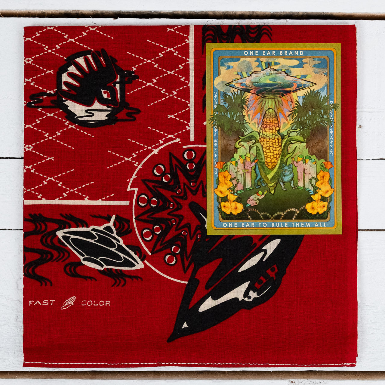 Bandana "Operation Mindfuck" 90x90 Rot