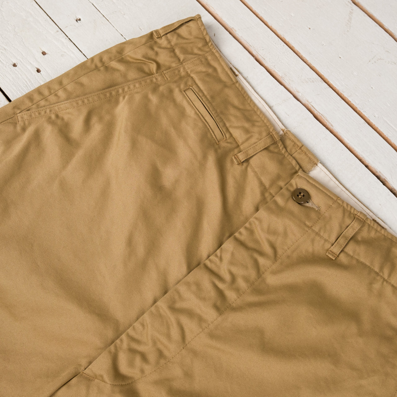 Vintage Fit Army Trousers Khaki