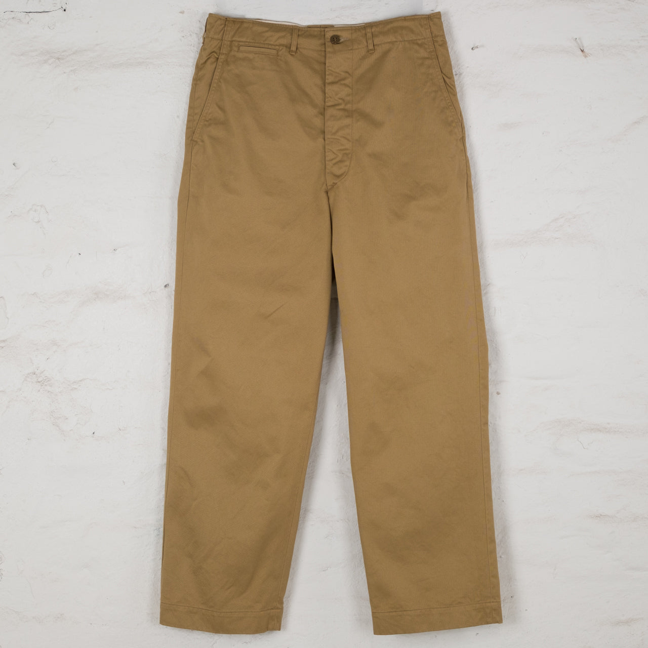 Vintage Fit Army Trousers Khaki