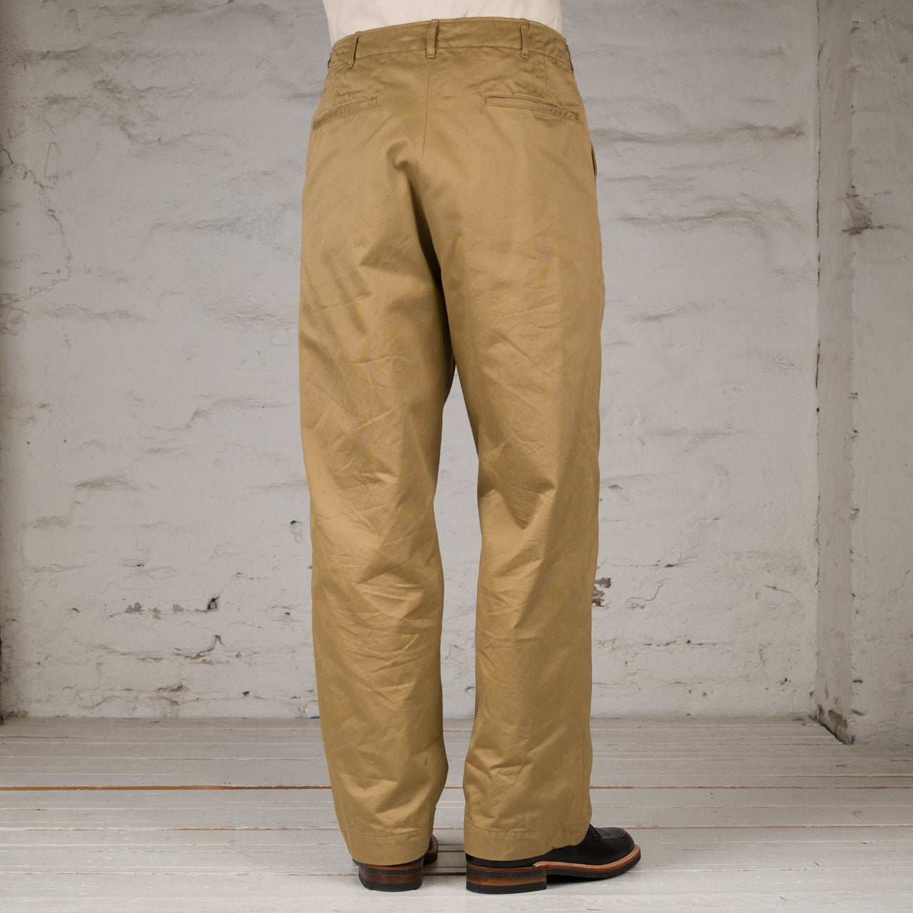 Vintage Fit Army Trousers Khaki