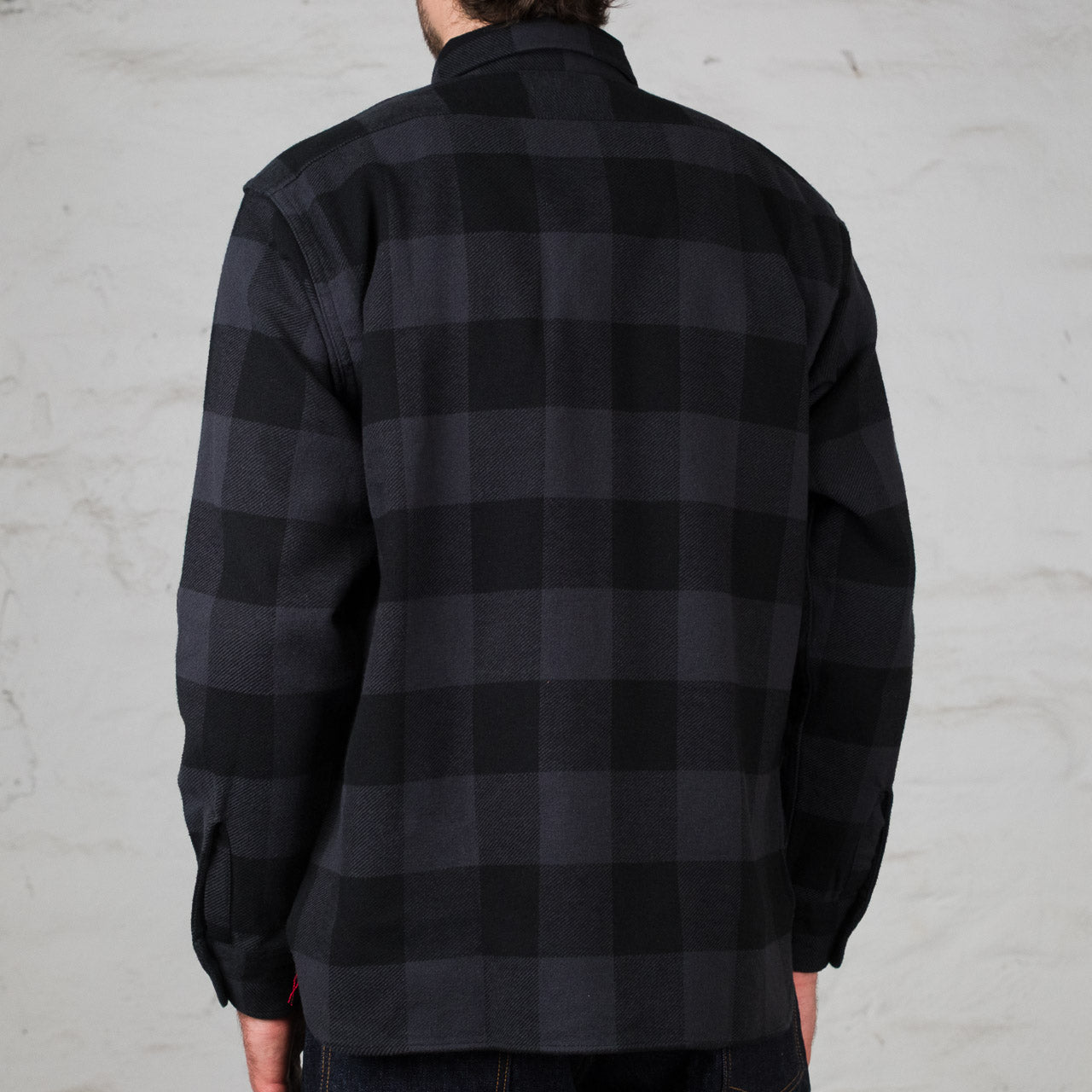 Twill Check Work Shirt Black