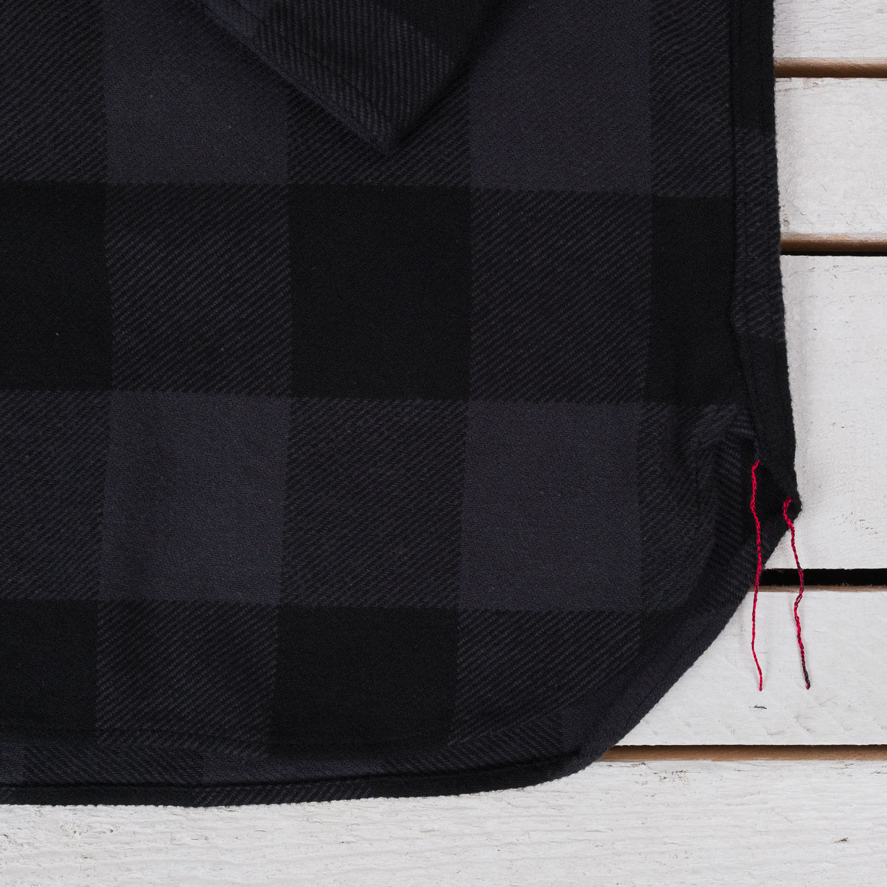 Twill Check Work Shirt Black