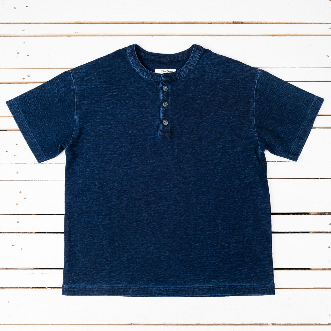 Knit Henry T-Shirt Indigo
