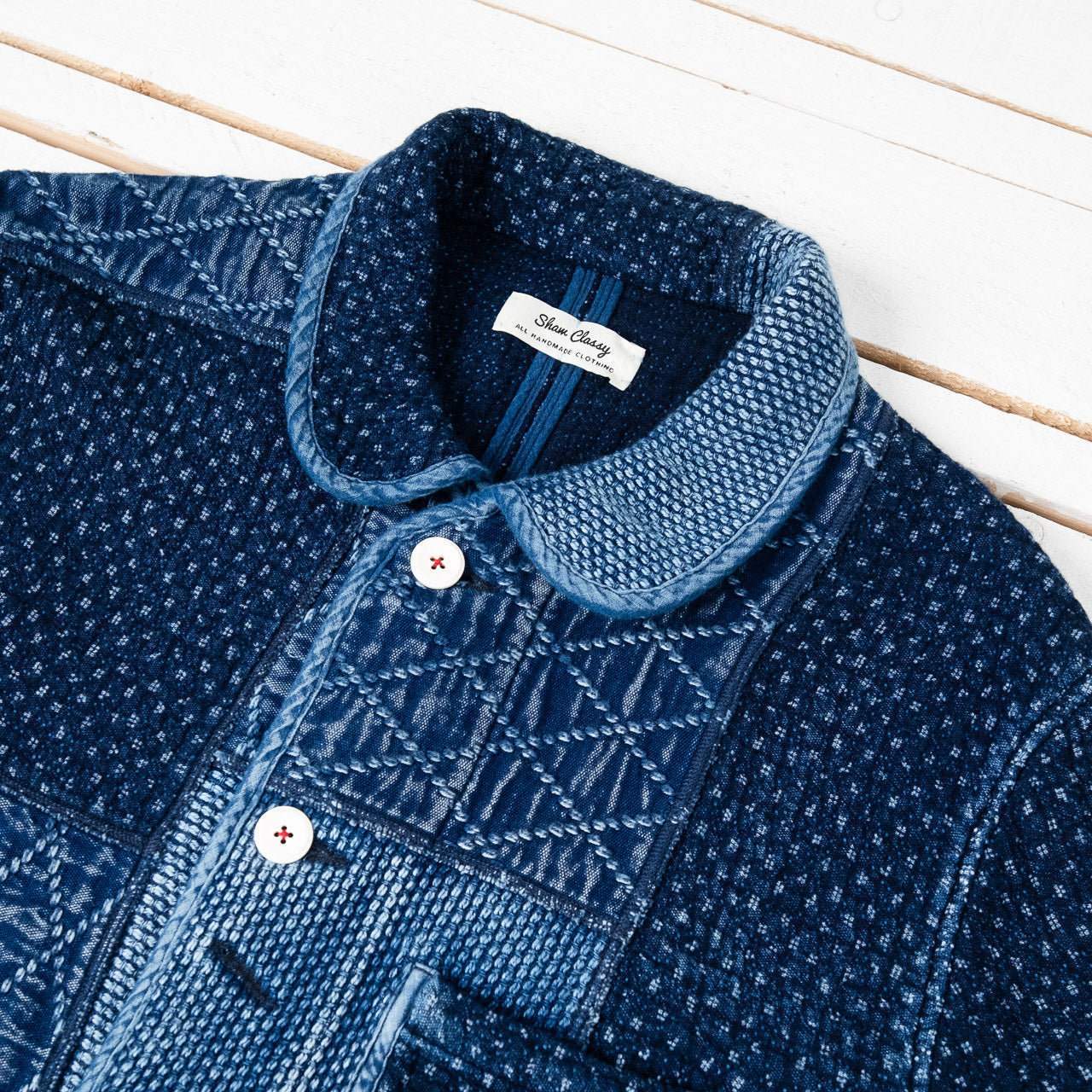 Super Kendo Sashiko Patchwork Jacket Indigo