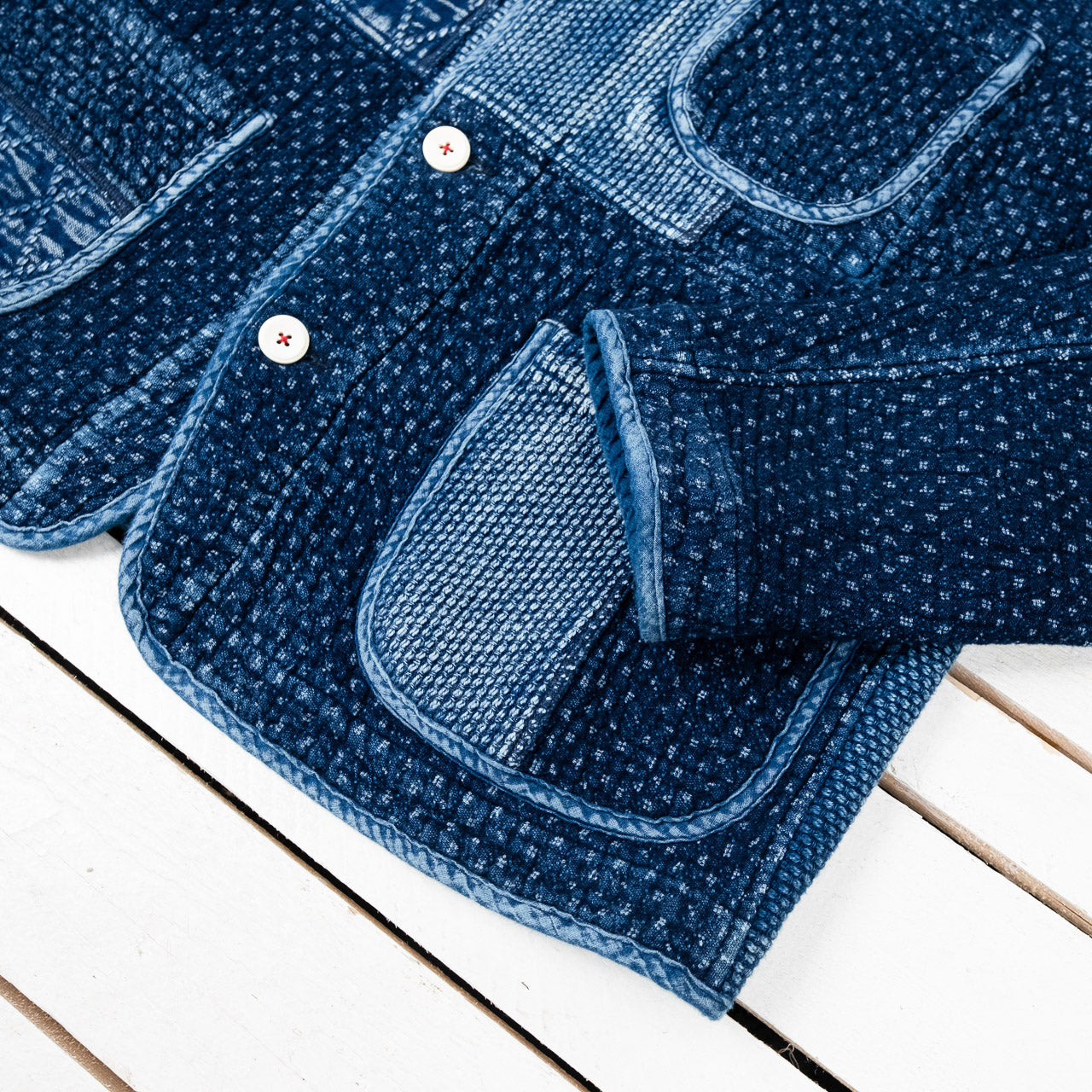 Super Kendo Sashiko Patchwork Jacket Indigo