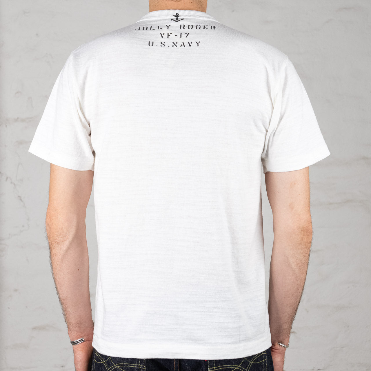Slub Yarn T-Shirt VF-17 Jolly Roger Weiß
