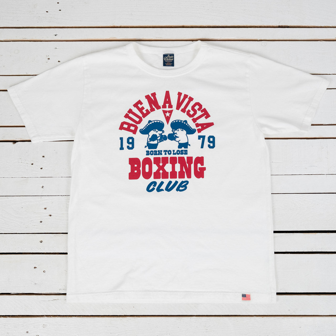 Boxing T-Shirt USA Cotton White