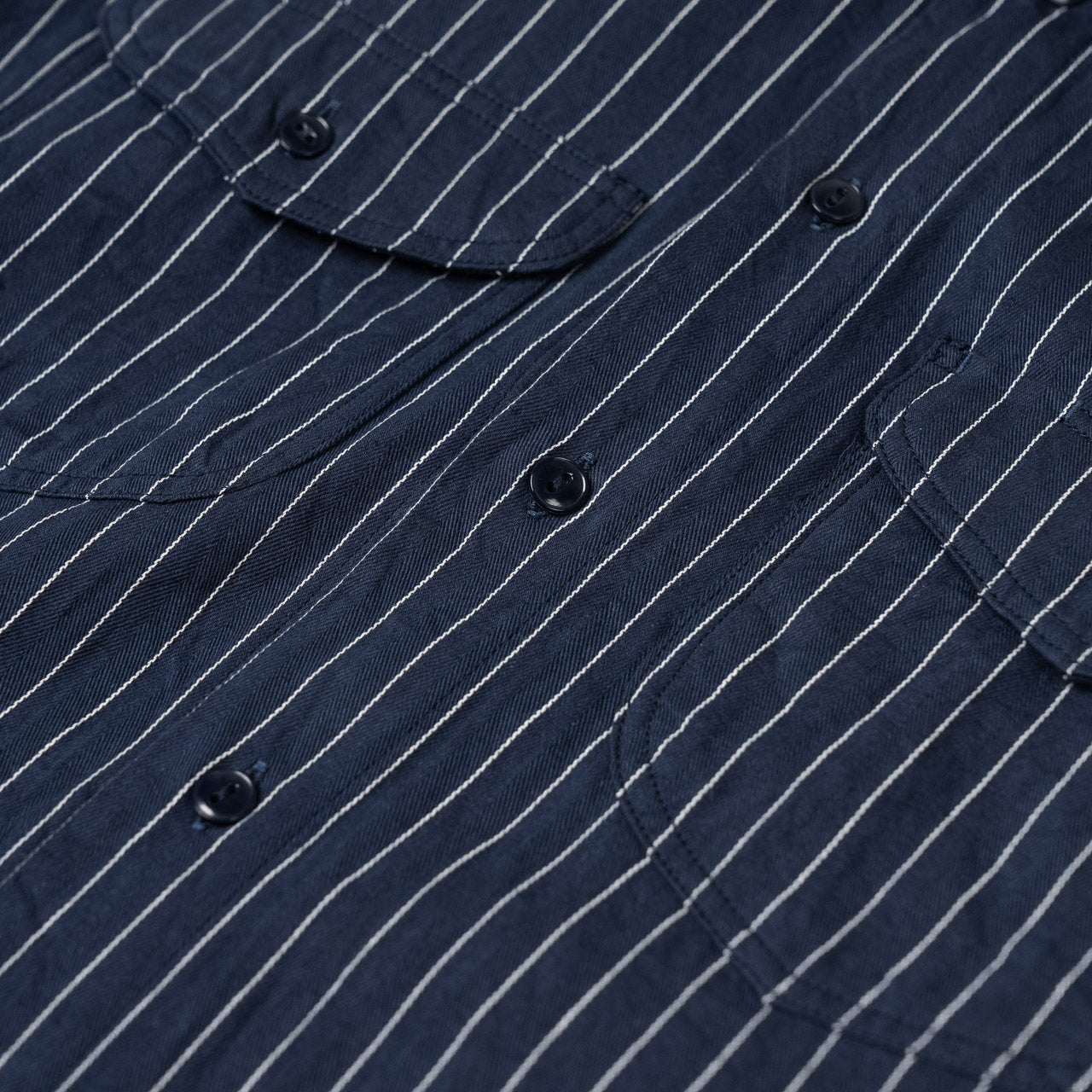 Coke Stripe S/S Work Shirt Navy