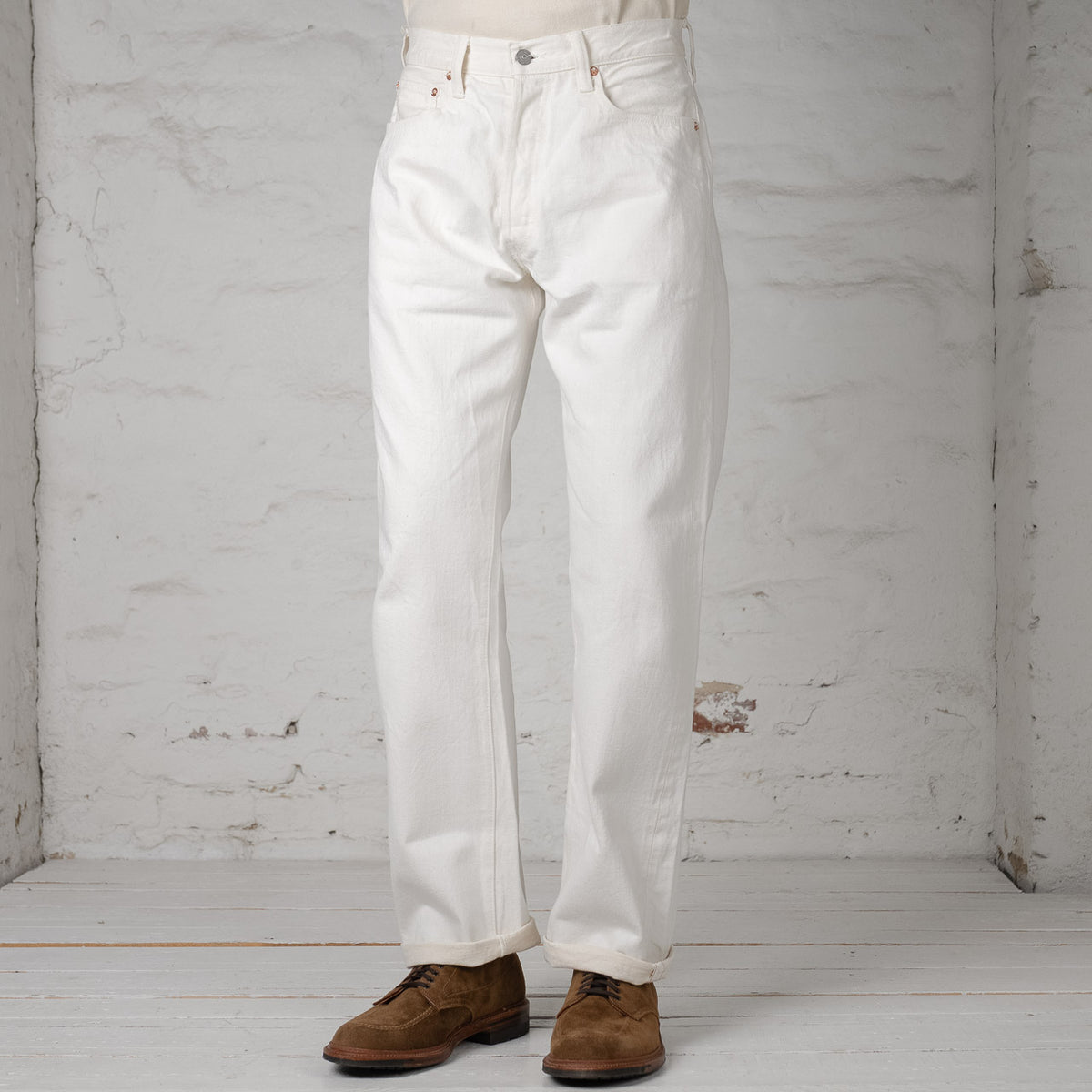 13 oz. White Denim 1947 Regular Straight