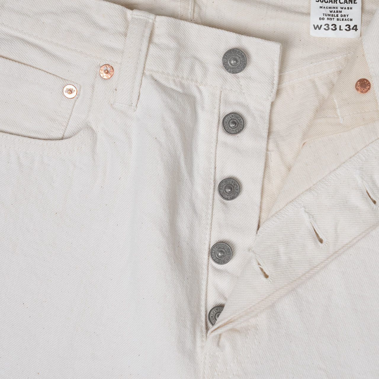 13 oz. White Denim 1947 Regular Straight