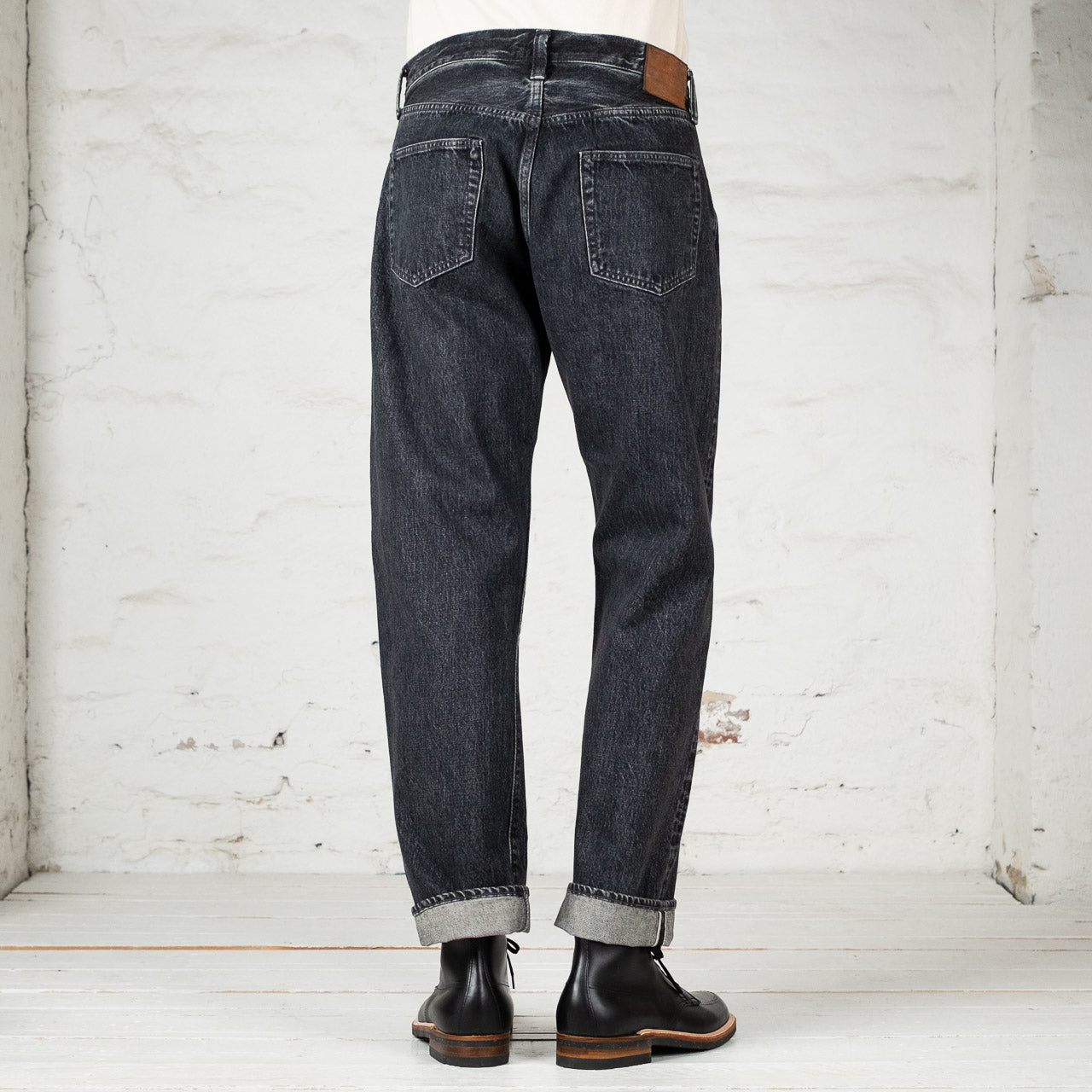 14.25 oz. Black Denim 1947 Hard Wash
