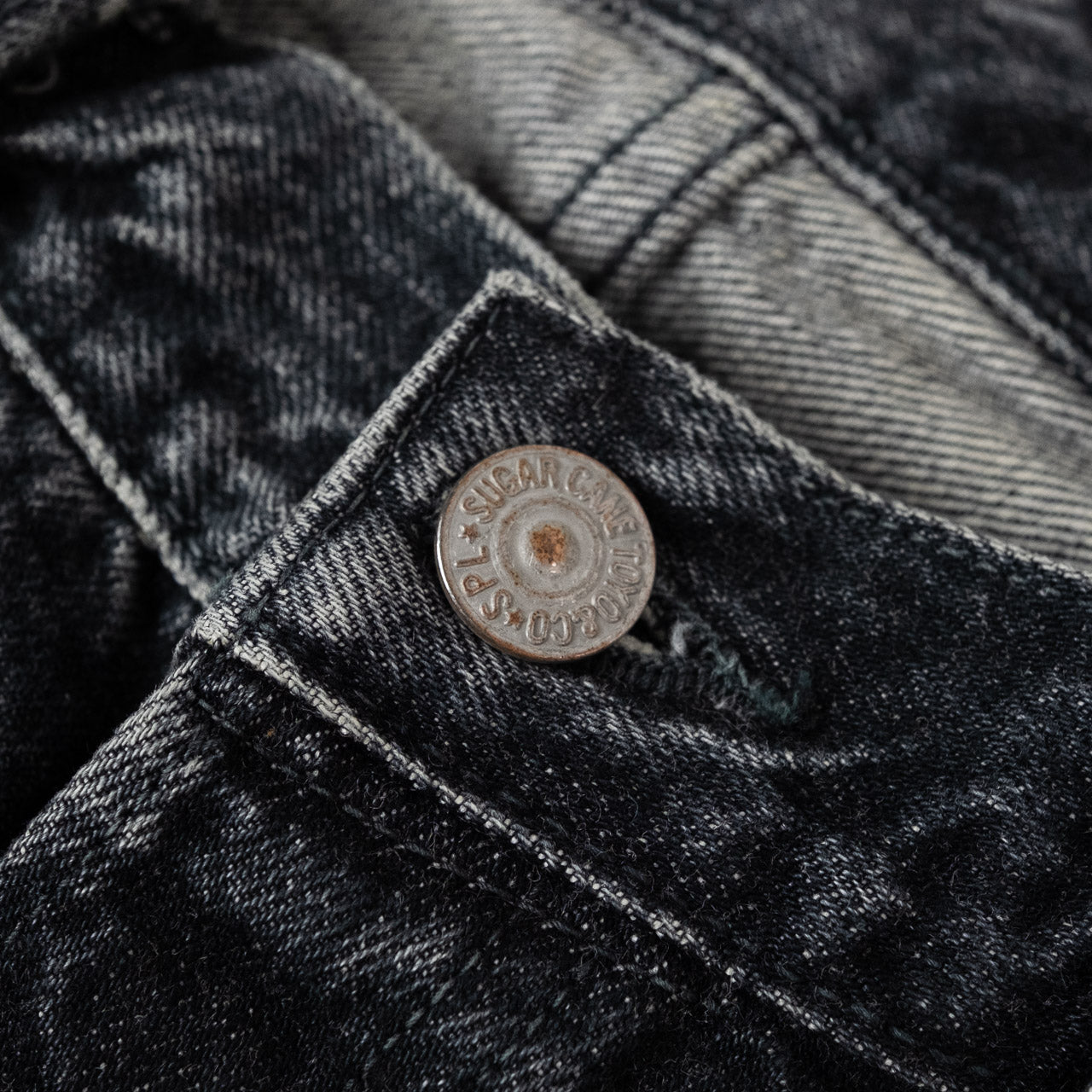 14.25 oz. Black Denim 1947 Hard Wash