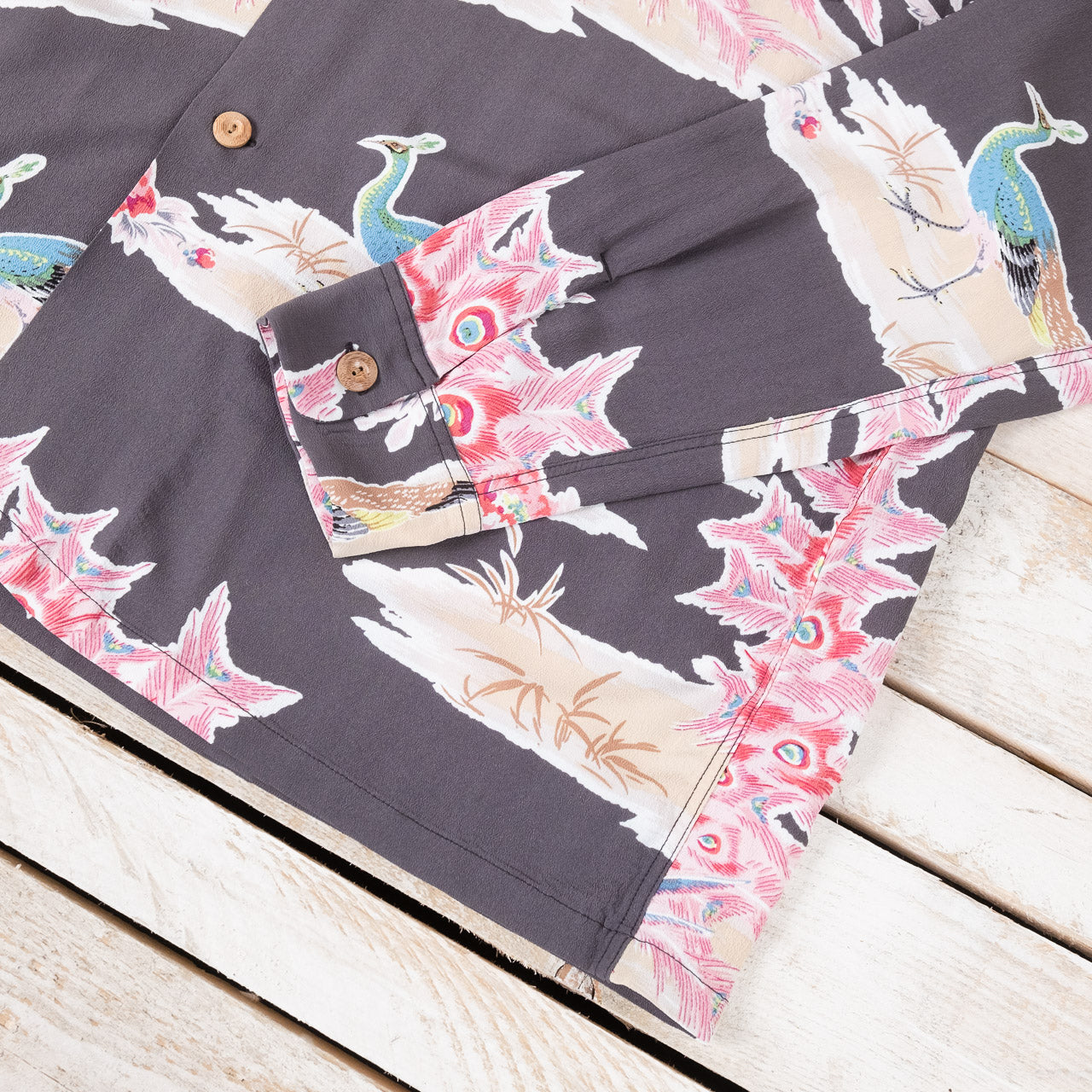 SS29204 "Pikake" Hawaii Shirt Schwarz
