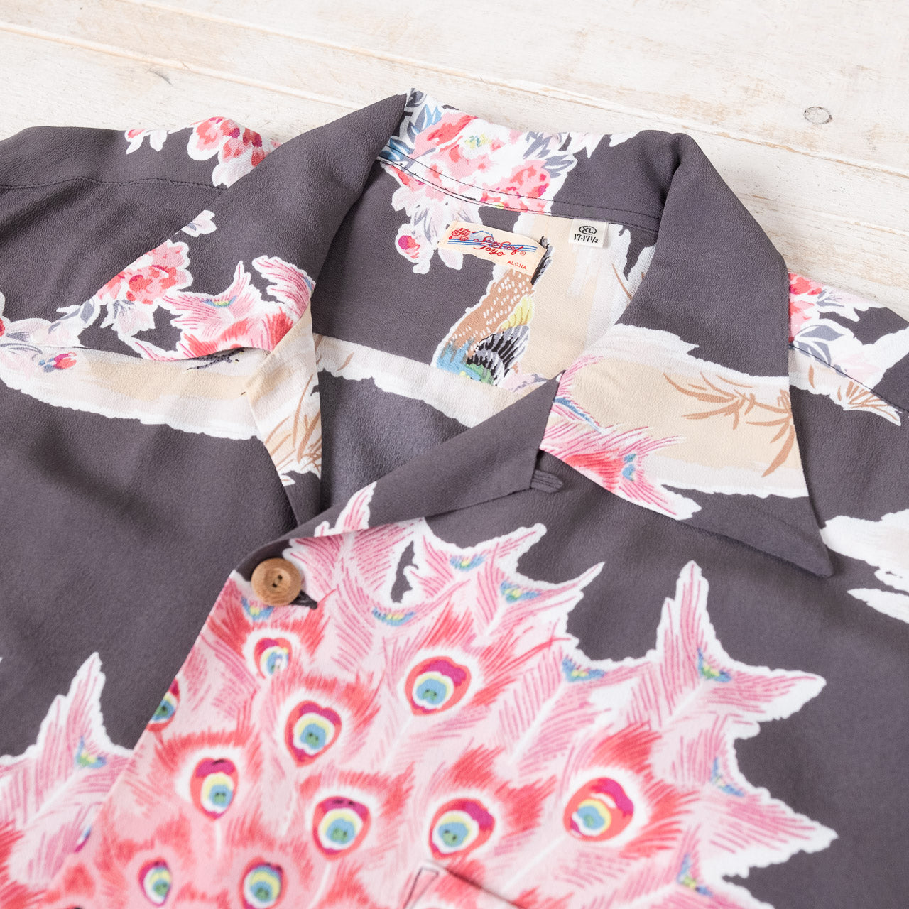 SS29204 "Pikake" Hawaii Shirt Schwarz
