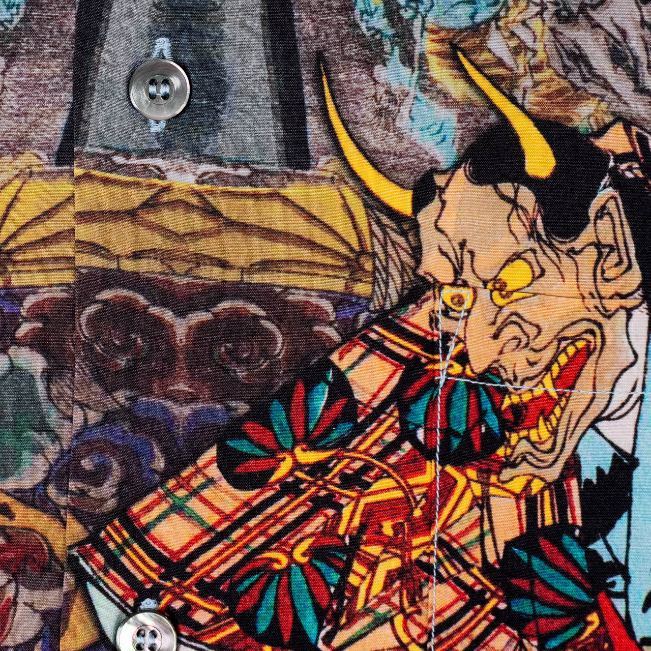 Special Edition Sun Surf x Tsukioka Yoshitoshi "Nise Murasaki Inaka Genji" Hawaiian shirt