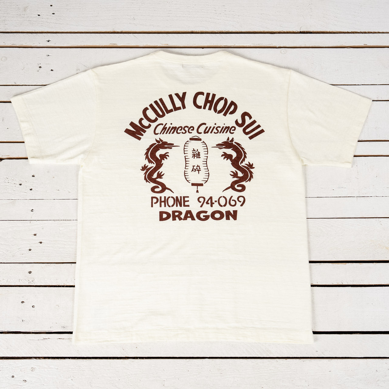 "McCully Chop Sui" Heavy Slub T-Shirt Off-White