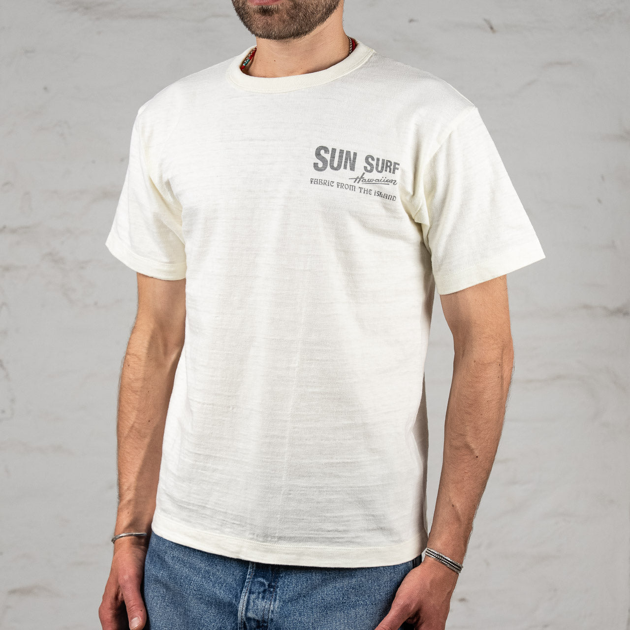 „Café la Paisano“ Heavy Slub T-Shirt Off-White