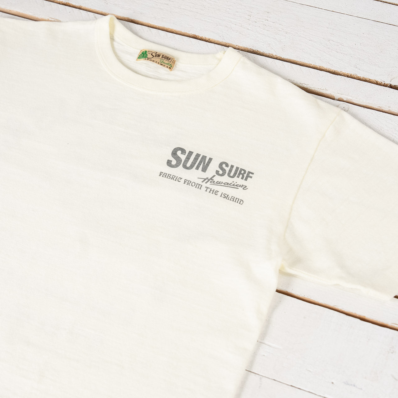 „Café la Paisano“ Heavy Slub T-Shirt Off-White