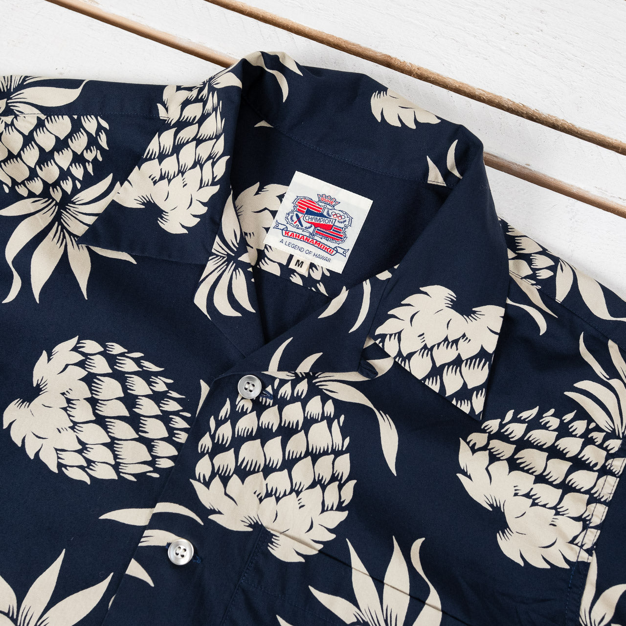 Duke Kahanamoku "Duke's Pineapple" Hawaiihemd Navy