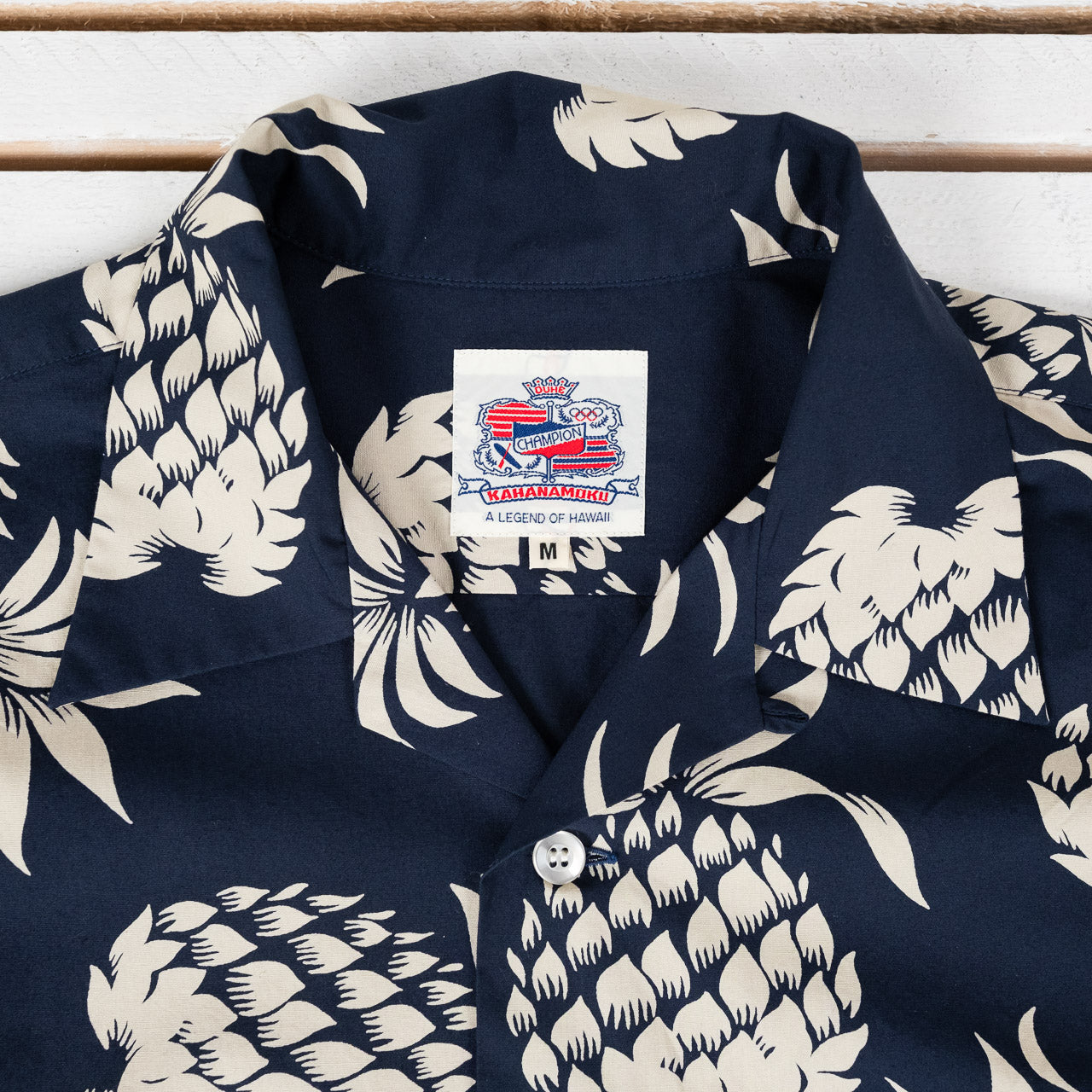 Duke Kahanamoku "Duke's Pineapple" Hawaiihemd Navy