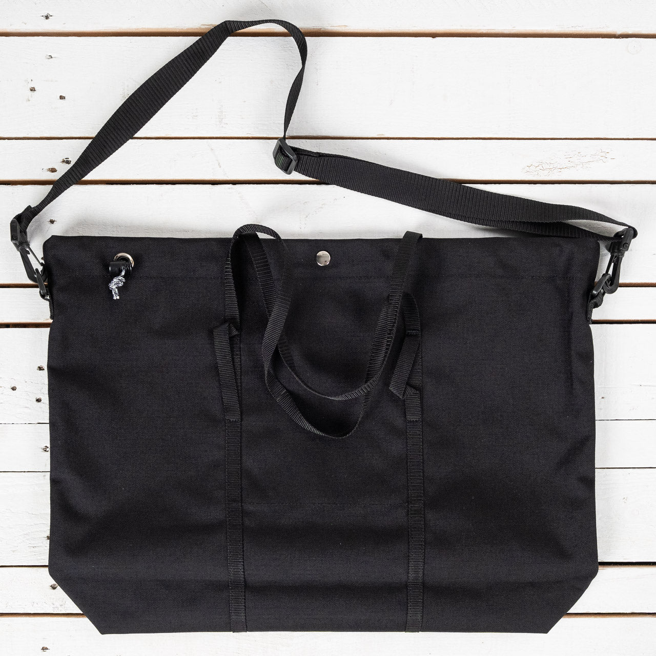 Nylon Beach Bag Large Schwarz