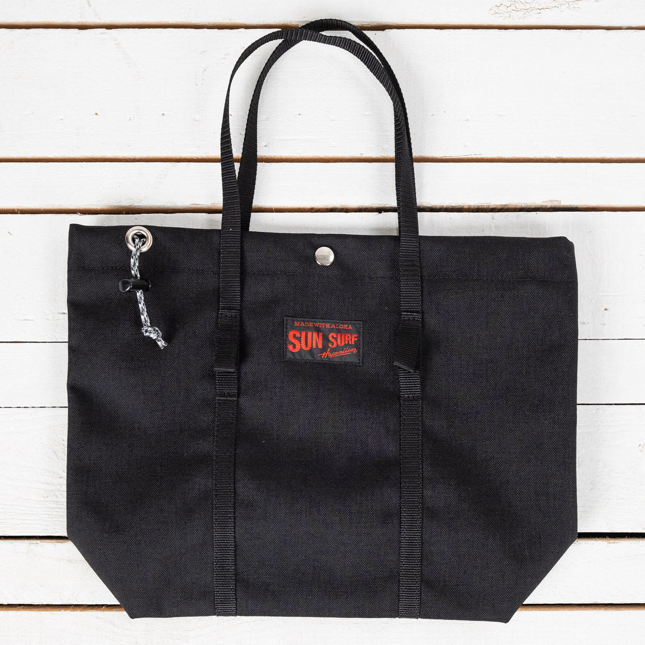 Nylon Beach Bag Small Schwarz