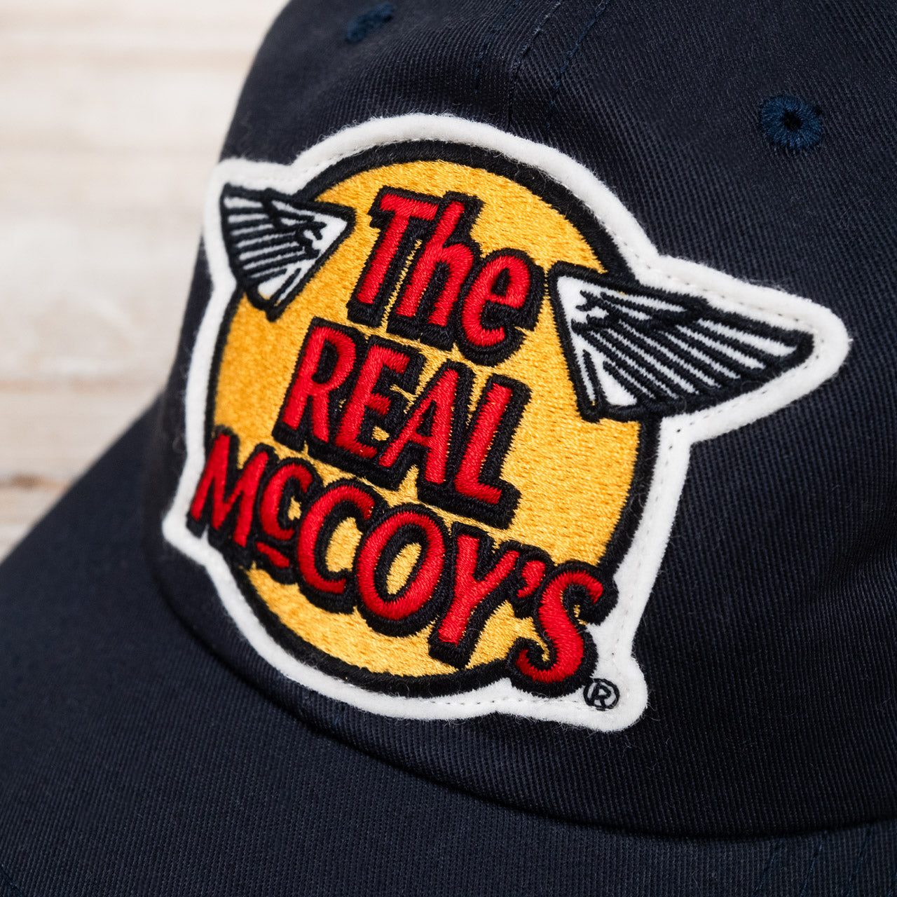 MA23001 THE REAL McCOY'S Logo Baseball Cap Navy