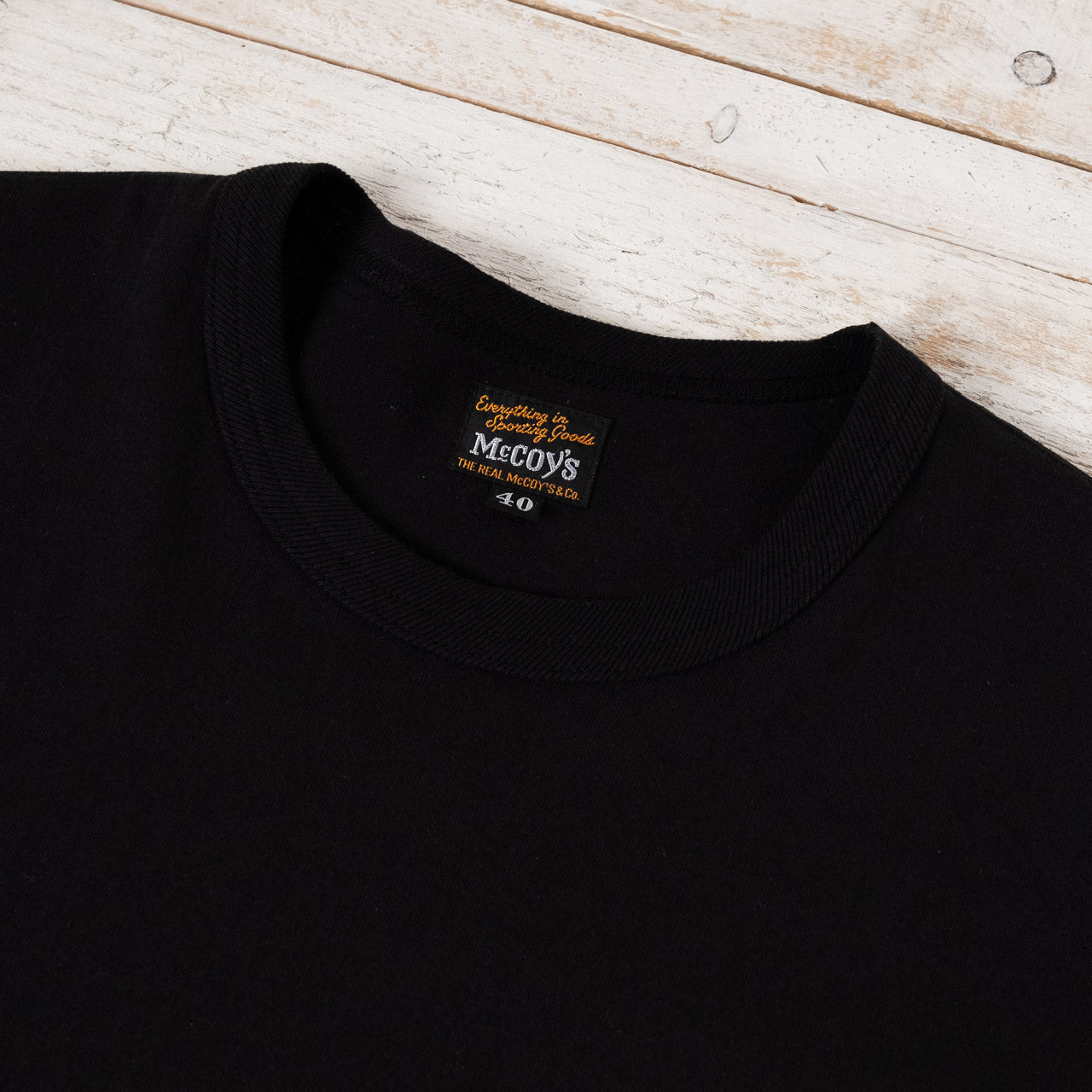 THE REAL McCOY'S Logo T-Shirt Schwarz
