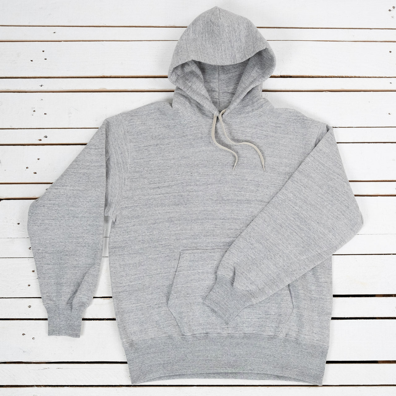 10 oz. Loopwheel Hooded Sweatshirt Grau Meliert
