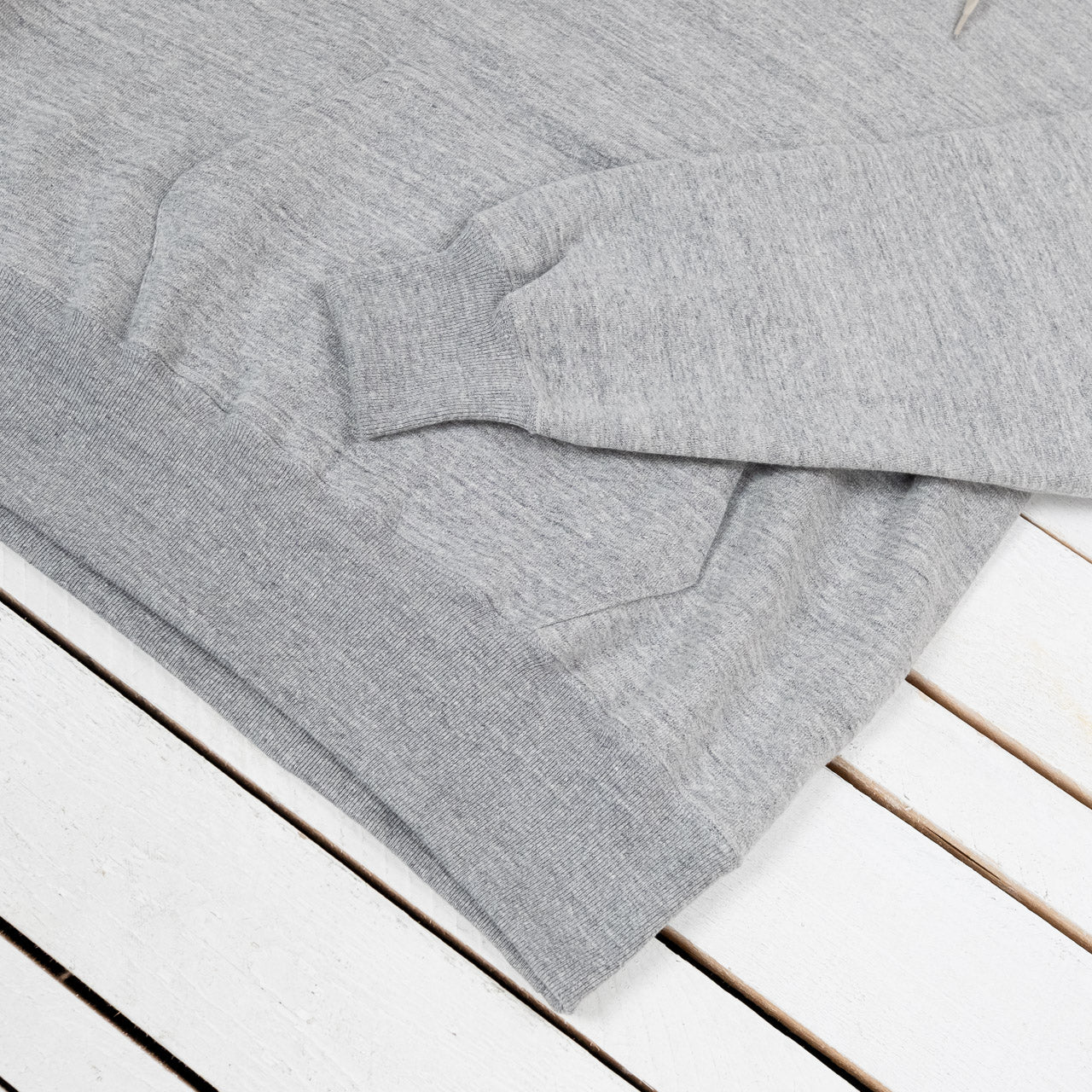10 oz. Loopwheel Hooded Sweatshirt Grau Meliert