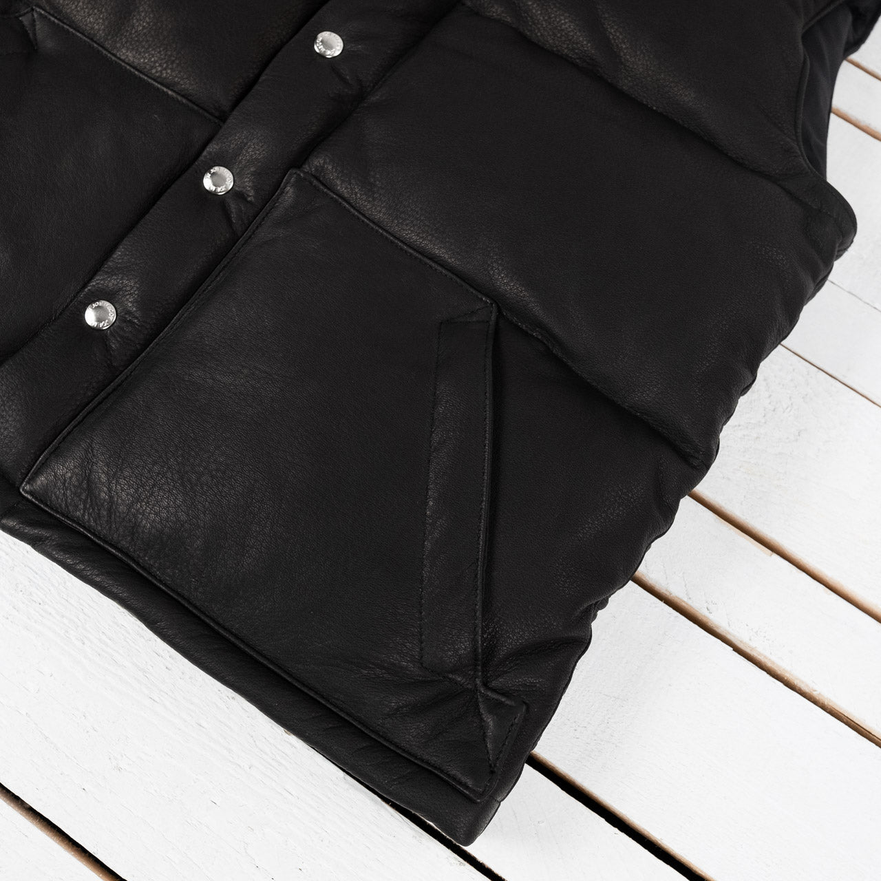 Deerskin Down Vest Black
