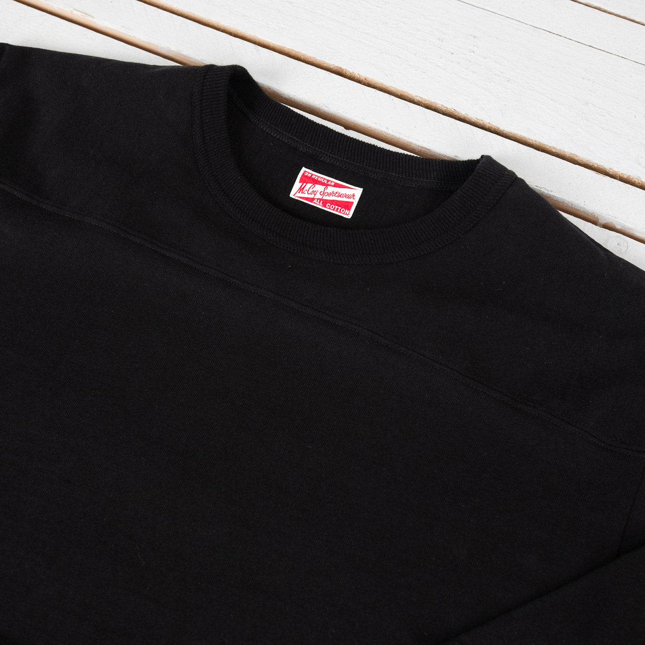 Heavy Cotton Football Tee Schwarz