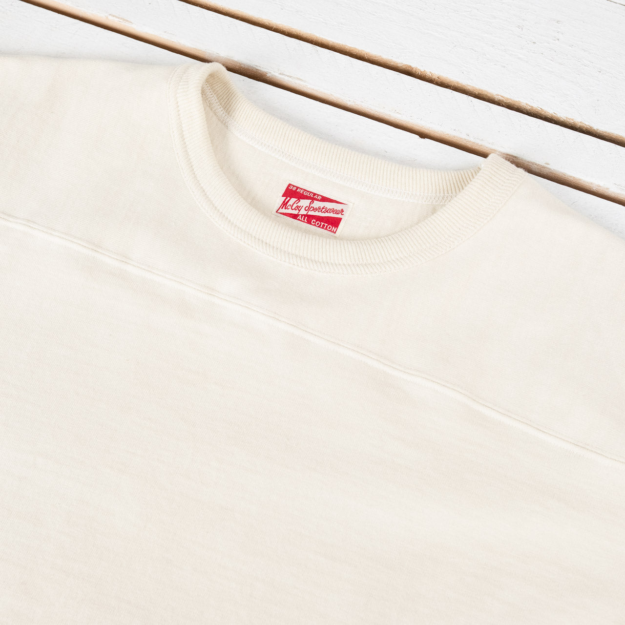 Heavy Cotton Football Tee Ecru